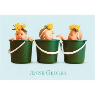 Blahoželanie mini Anne Geddes - Zelená v troch vedrách