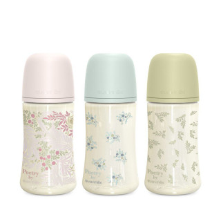 Dojčenská fľaša Poetry 270 ml fyziol prietok M Suavinex