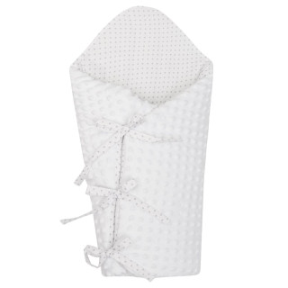 Luxusná šnurovacia zavinovačka z Minky biela 75x75 cm New Baby