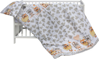 Detská postieľka s kompletnou výbavou Scarlett Kulíšek 120 x 60 cm - béžová