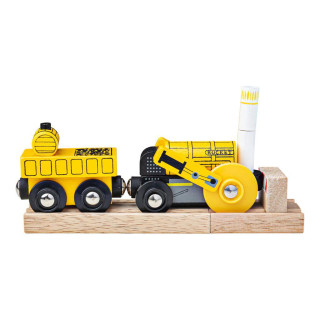 Replika historickej lokomotívy Rocket + 2 koľaje Bigjigs Rail