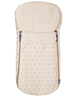 Letný fusak z bio bavlny do kočíka aj autosedačky motív baránkov