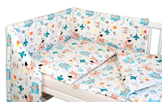 3-dielna sada Mantinel s obliečkami Forest girl 120x90 cm Baby Nellys