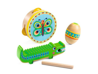 Hudobné nástroje - Tamburína, maracas, guiro Djeco