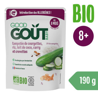 Good Gout BIO Krevety s ryžou, cuketou a kokosovým mliekom (190 g)