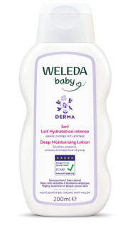 3v1 DERMA Hydratačné mlieko 200 ml Weleda