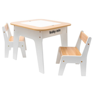 Detský stôl a stoličky Leaf Natural Baby Mix