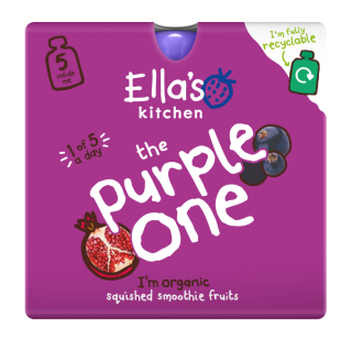 Ella's Kitchen BIO Purple one ovocné pyré s čiernymi ríbezľami (5x90 g)