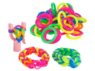 Súprava na pletenie náramkov z mega gumičiek 72 ks Toys&Trends