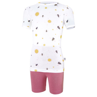 Súprava tenká dievčenské KR Outlast® biela čmeliaci/tm.staroružová Little Angel