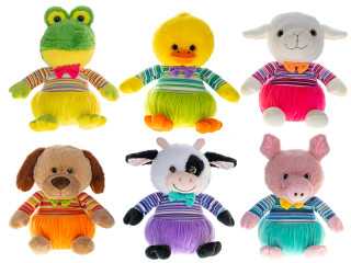 Zvieratko plyšové 25 cm v oblečku 0 m+