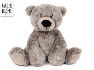 Medveď plyšový sivý 24 cm sediaci 0 m+Take Me Home