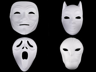 Karnevalová maska ​​- škraboška na domaľovanie