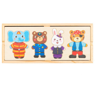 Vkladačka puzzle v krabičke zvieratka Montessori Baby Mix