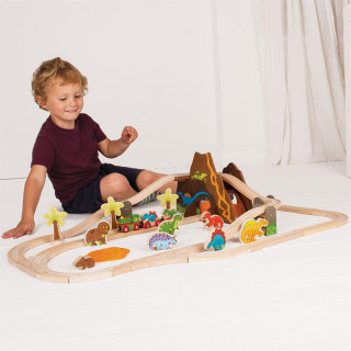 Drevená vláčikodráha dinosaury Bigjigs Rail