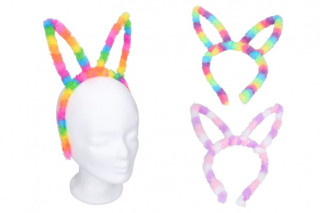 Čelenka králičie/zajačie uši kov/plast na karneval