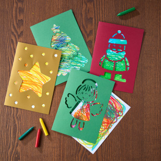 Kreatívna súprava Prvé čmárací kartičky Vianočná pošta Haba