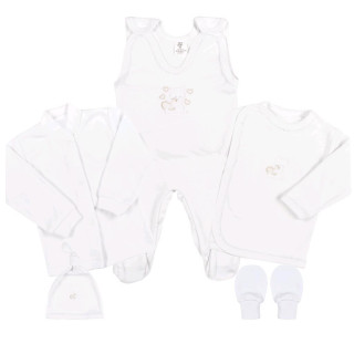 4-dielna súpravička 100% bavlna veľ. 62 Biela