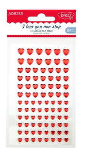 Samolepiace srdiečka 84 ks