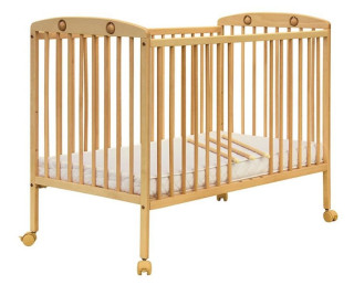 Postieľka Luboš prírodný buk, vyberacie priečky 120x60