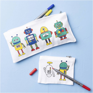 Kreatívna súprava Mini Craft Kit Textile Colouring Robot Creativ Company