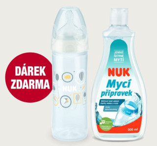 NUK Umývací prostriedok na fľaše a cumlíky 3x 500 ml + DARČEK fľaštička 250 ml