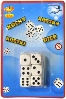 Kocky hracie 16 mm 6 ks