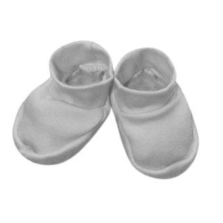 Dojčenské bavlnené capáčky šedej Baby Service Veľ. 1