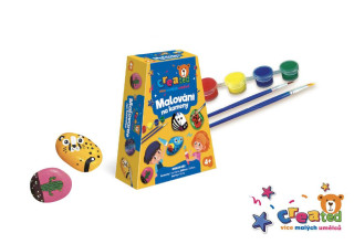 Maľovanie na kamene/štrk s farbami a štetcami Created