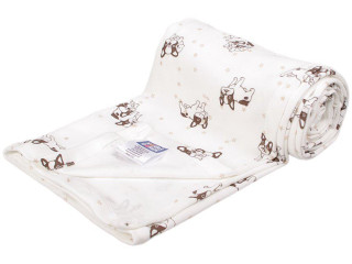 Letná bavlnená deka buldočky