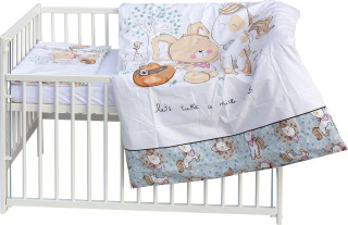 Detská postieľka s kompletnou výbavou Scarlett 120 x 60 cm - Subra