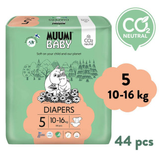 Eko plienky Muumi Baby 5 Maxi+ 10–16 kg 44 ks