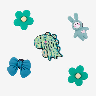 Amulety - ozdoby na topánky Amuletz Zelení dinosaury a králiky mix Coqui