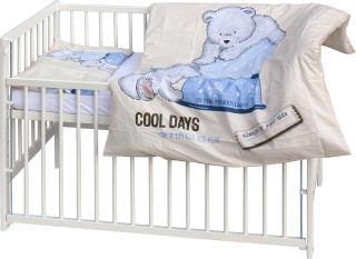 Detská postieľka s kompletnou výbavou 120 x 60 cm Bary Scarlett