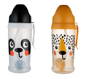 Fľaša nevylievacia športová so slamkou a závažím BabiesBoo 350 ml Canpol babies