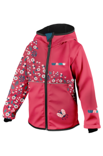 Softshellová bunda detská Lienky červená Wamu