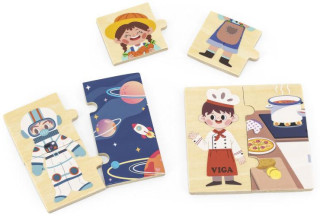 Drevené puzzle - zodpovedajúca profesia