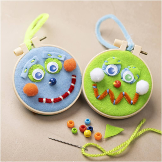 Kreatívna sada Mini Craft Kit Embroidery Faces Creativ Company