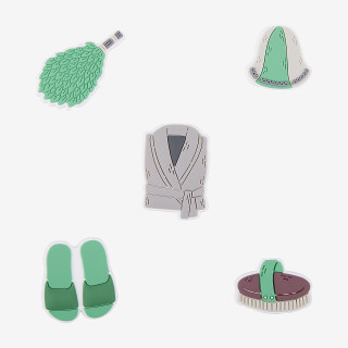 Amulety - ozdoby na topánky Amuletz Relax, renew, refresh mix Coqui