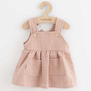 Dojčenská mušelínová sukienka New Baby Comfort clothes ružová