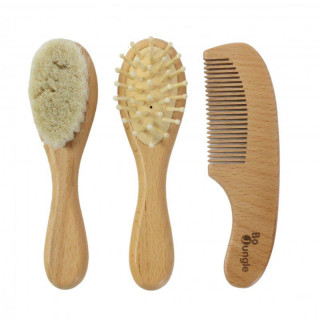 Sada drevených kefiek Baby Care 3 ks