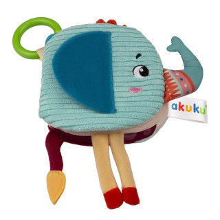 Vzdelávacia, plyšová a šuštiaca knižka, Slon Akuku