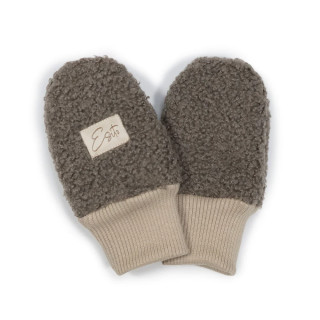 Zimné bezpalcové rukavice Teddy fleece double Brown