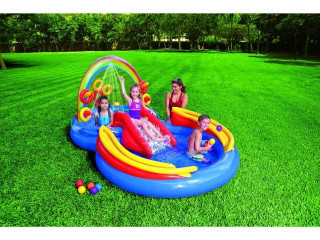 Detské Hracie centrum Dúha Rainbow Ring Play Center 297x193x135 cm Intex 57453