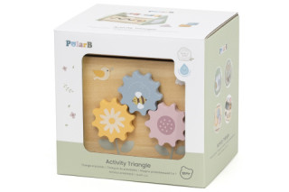 Drevený trojuholník s aktivitami Viga