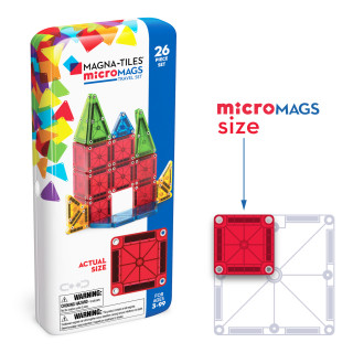 Magnetická stavebnica microMAGS Travel Set 26 dielov