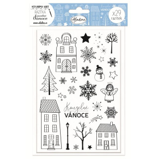 Detské pečiatky Aladine Stampo Art, 29 ks - Kúzelné domčeky