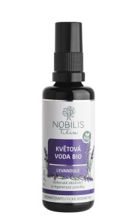 Kvetová voda BIO Levanduľa 50 ml - fialové sklo Nobilis