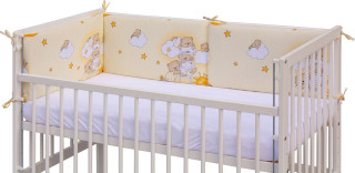 Mantinel do postieľky 4dielny - Mráčik - 180 x 30 cm - béžový Scarlett