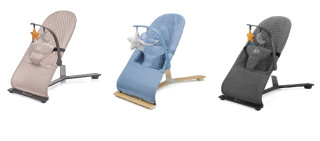 Minimalistické hojdacie lehátko s hračkami pre bábätko Kinderkraft